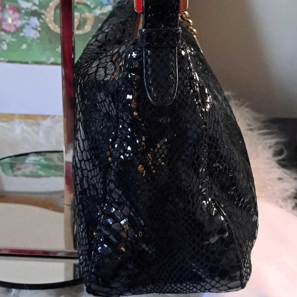 Michael Kors Snakeskin Embossed  Shoulder Bag